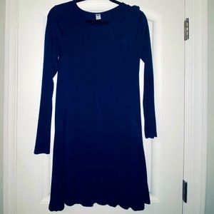 Navy Long Sleeve Tee Shirt Dress